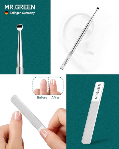 Nagelknipser Set Edelstahl professionell Maniküre Pediküre Ledertasche