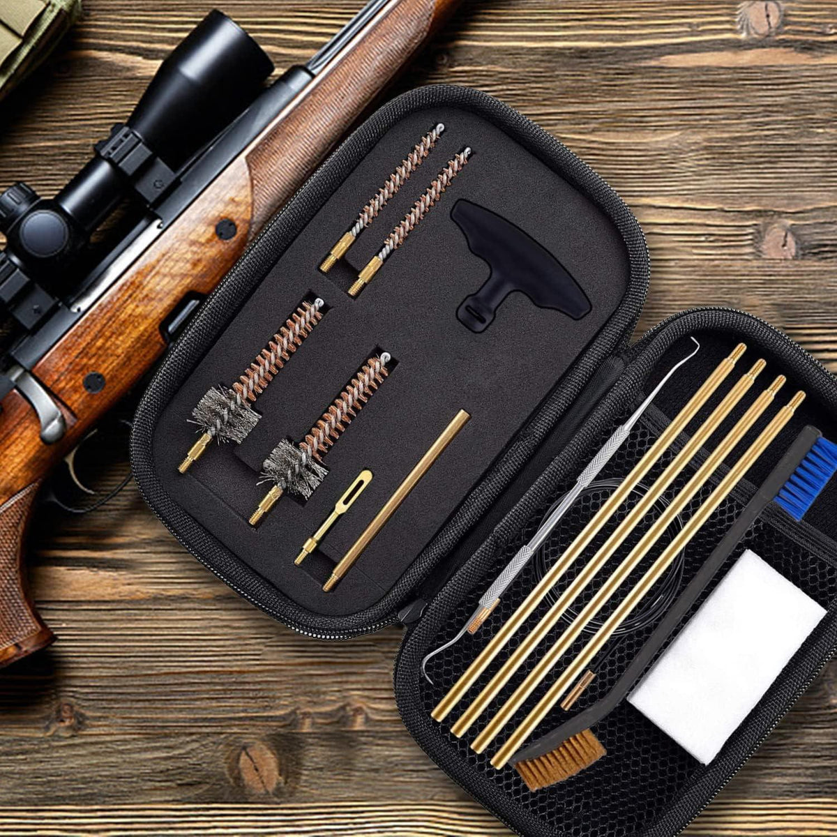 Gun Cleaning Kit Pro .223/5.56 Pistolen Gewehr Reinigungsset Stäbchen Tasche