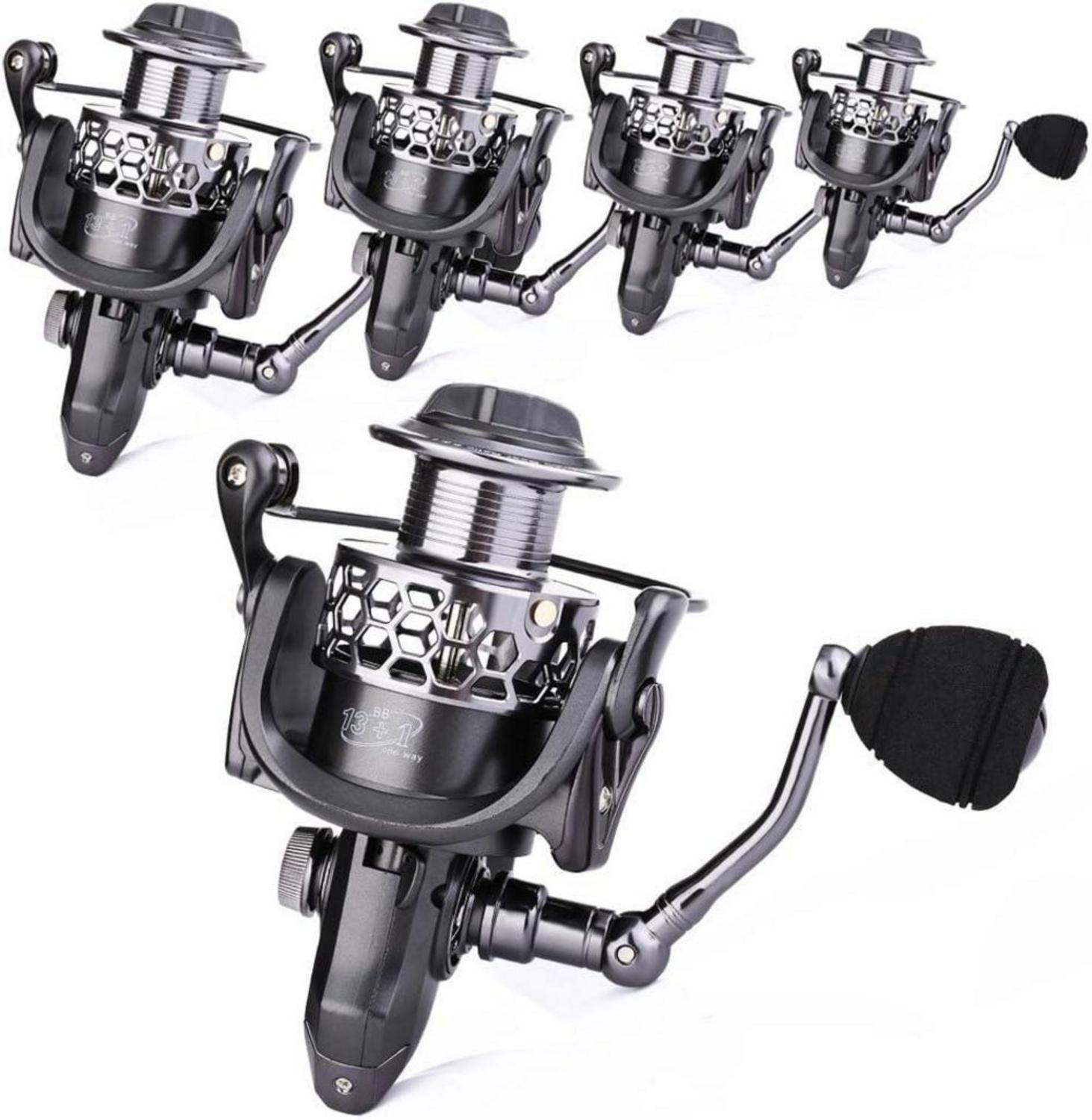 Sougayilang Angelrolle 13 + 1BB Aluminium Spinnrolle mit Ersatzspule