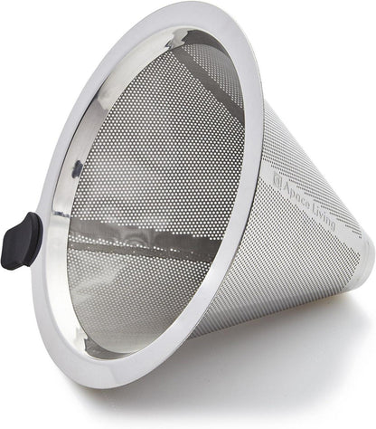 SultryBrew Pour Over Kaffeebereiter Glaskaraffe Edelstahlfilter 500ML