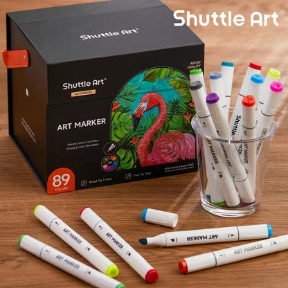 Dual Tip Alkohol Marker Set, 88 lebendige