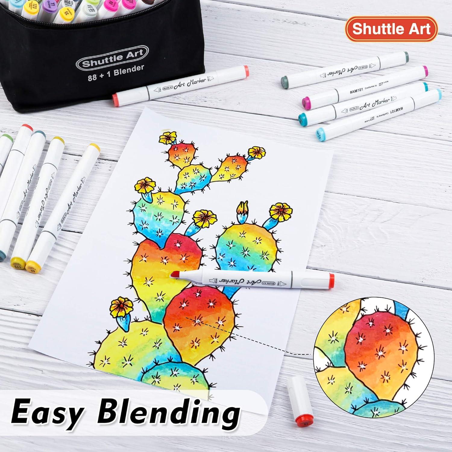 Dual Tip Alkohol Marker Set 88 bunte Shuttle Art Stifte Illustration Skizzieren
