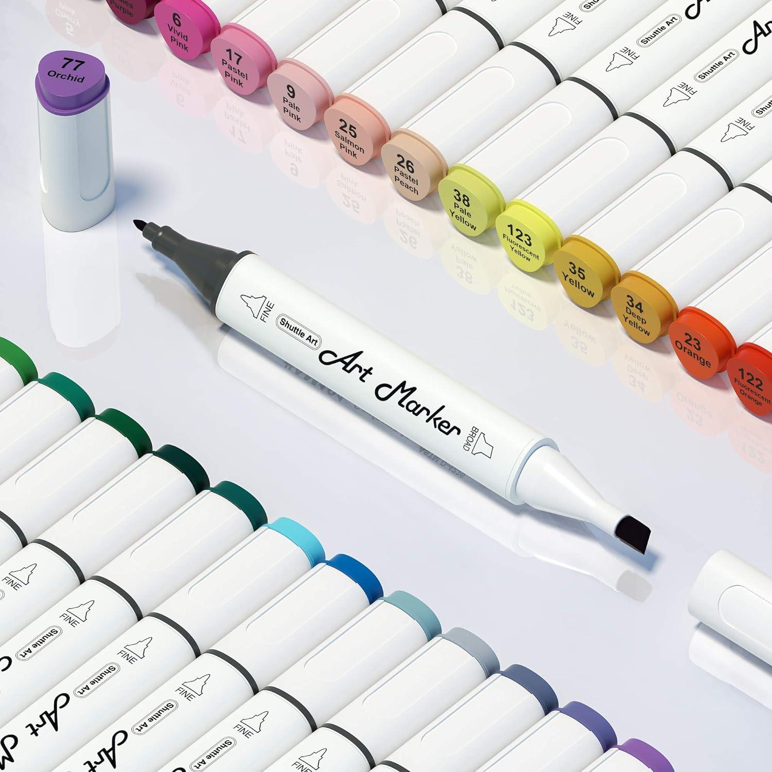 Dual Tip Alkohol Marker Set 88 bunte Shuttle Art Stifte Illustration Skizzieren