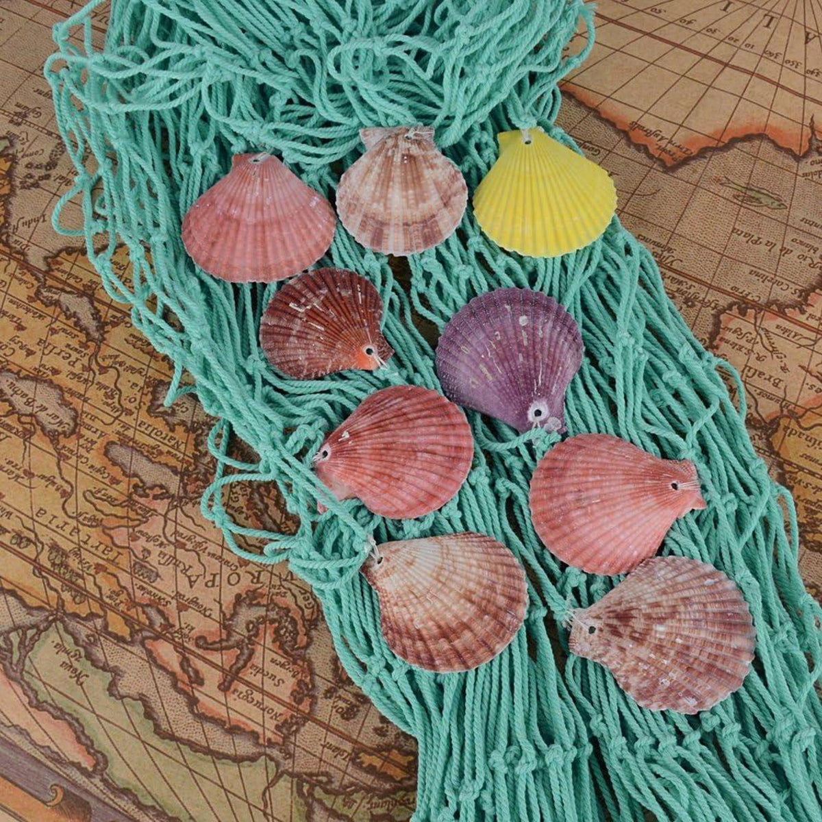 Fischernetz Deko Muscheln Aufhängen 150x200cm Maritime Wand Wohnzimmer