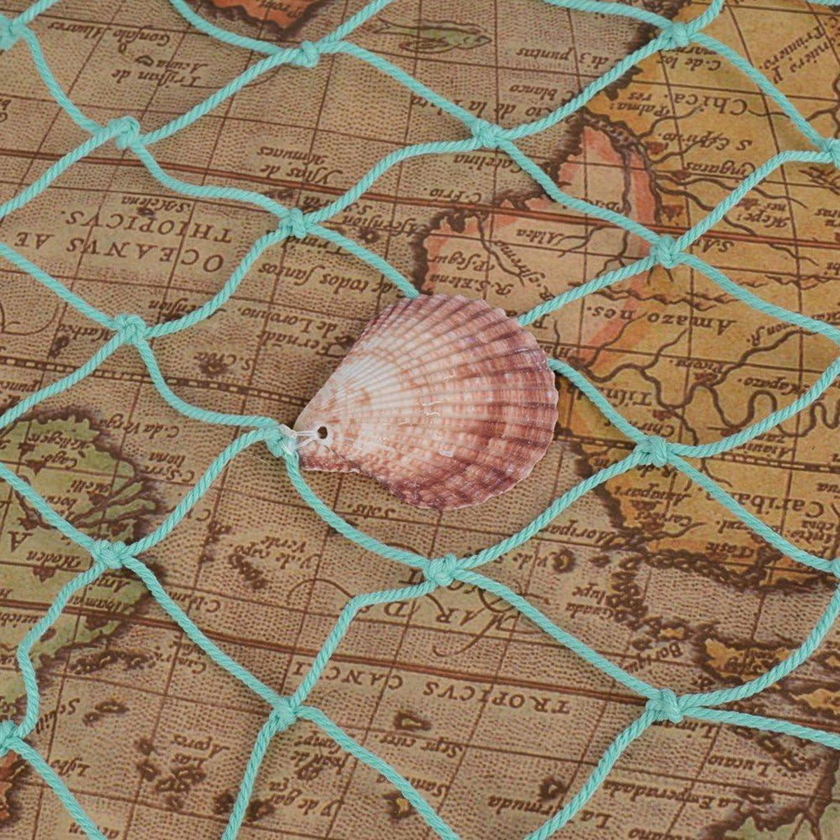 Maritimes Fischernetz Deko Muscheln 150x200cm Wanddekoration Kinderzimmer Wohnzimmer