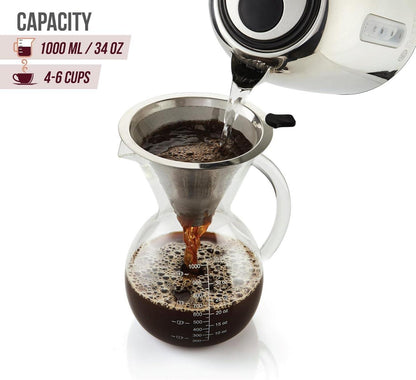Apace Living Pour Over Kaffeebereiter 1L Glas