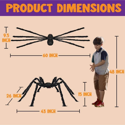 JOYIN 1.52 Meter Halloween Outdoor Haarige Spinne Dekoration