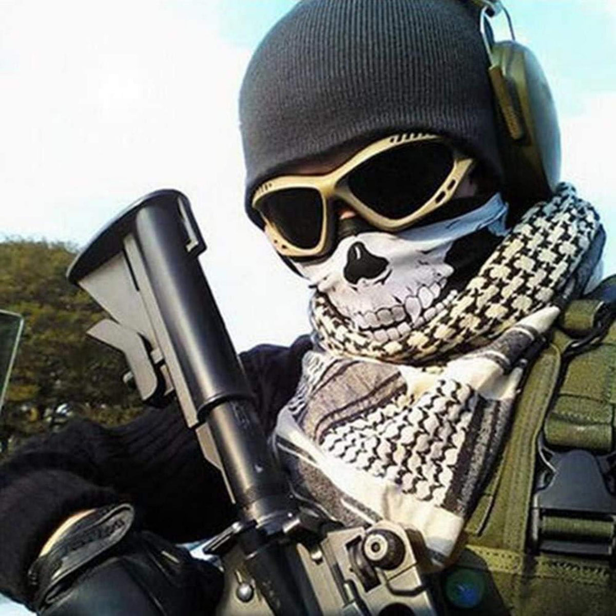 Motorradmaske Totenkopf-Design Halstuch Schädel Outdoor Ski Halloween
