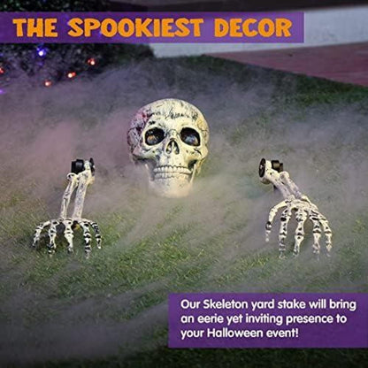Realistisches Skelett, Garten Deko Halloween Friedhofsscenen
