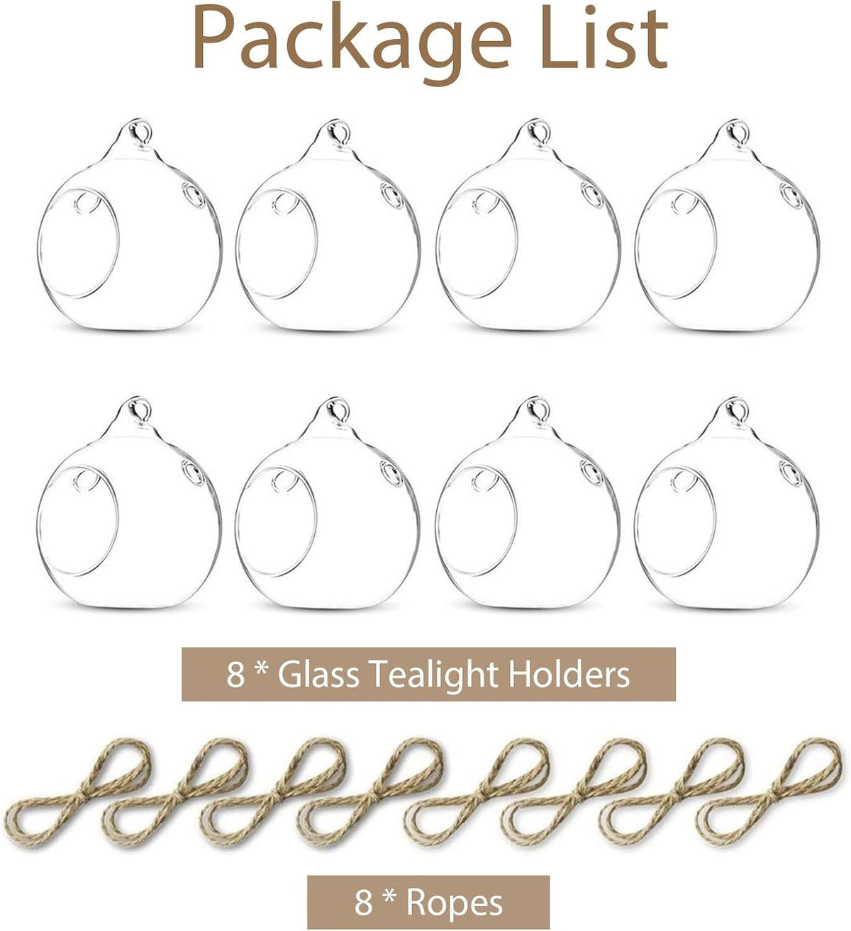 8 Stücke Transparente Glasball Kerzenständer Hochzeit Party Deko 8cm