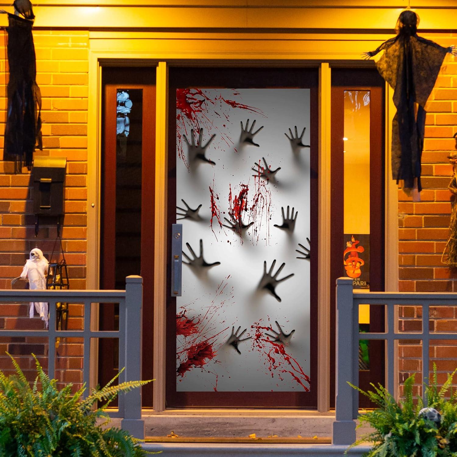 Halloween Zombie Fenstertür Dekoration 183x76 cm