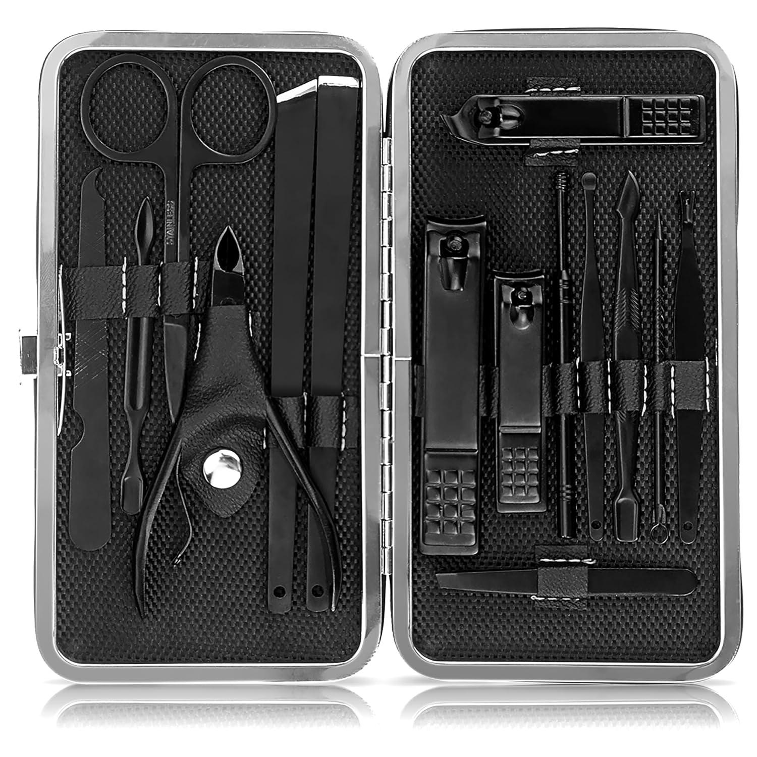 Professionelles Maniküre Set aus Edelstahl in Luxus-Etui