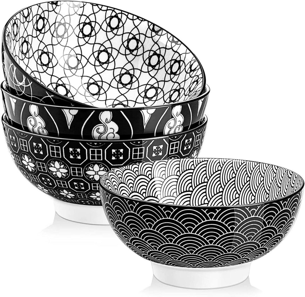 4-teiliges vancasso Haruka Müslischalen Set aus Porzellan 15,2 cm