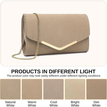 Miss Lulu Clutch Damen Abendtasche Elegante Kettentasche