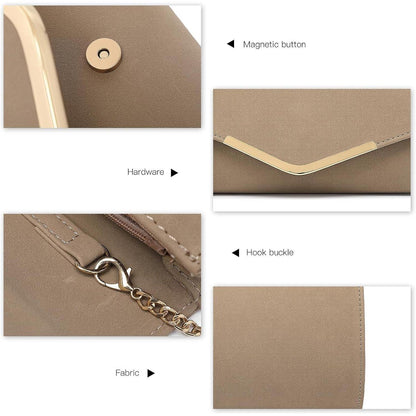 Miss Lulu Clutch Damen Abendtasche Elegante Kettentasche