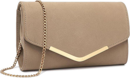 Elegante Damen Abendtasche mit Kettentasche und Magnetverschluss