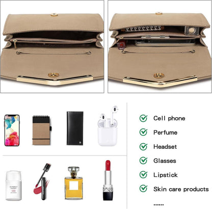 Elegante Damen Abendtasche mit Kettentasche und Magnetverschluss