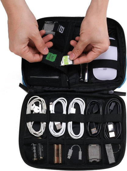 Elektronik-Organisator für Kabel, USB-Sticks, Speicherkarten, wasserabweisend, platzsparend