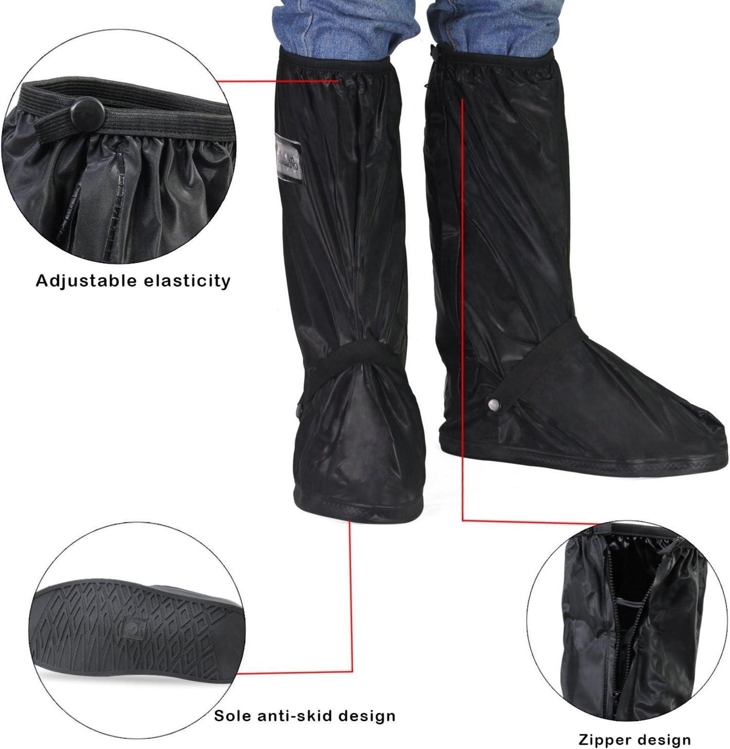 HSEAMALL Wasserdichte Schuhüberzieher Regenüberschuhe Rutschfest Outdoor 43/45