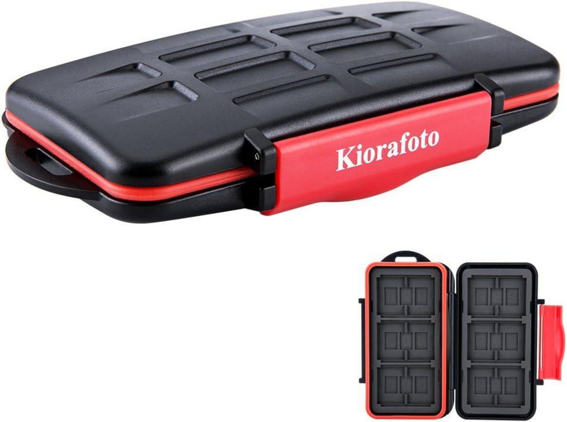 SD TF CF Speicherkarten Etui 36 Slots mit Karabiner & Pin