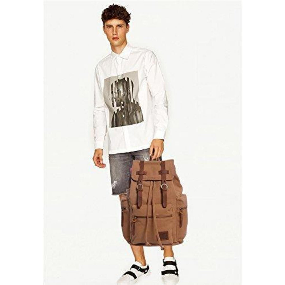 Leinwand Rucksack 15.6 Zoll – Daypack für Reisen & Alltag