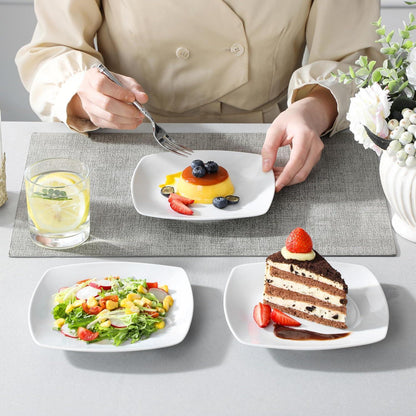 Porzellan Dessertteller Set 6er Serie Julia 16,7cm graziles