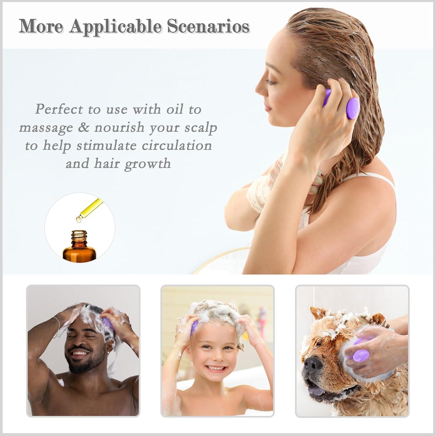 Kopfhaut Massagebürste Nass Trocken Shampoo Haarbürste Peeling