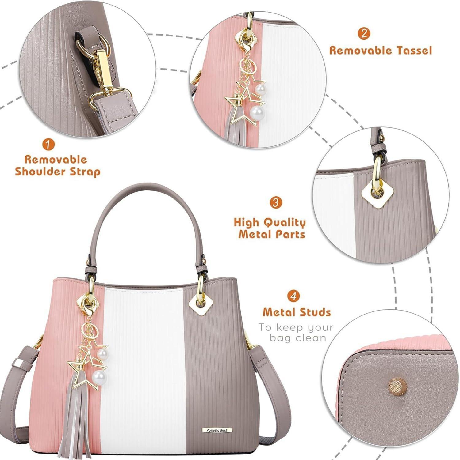 Pomelo Best Damen Handtasche gemustert