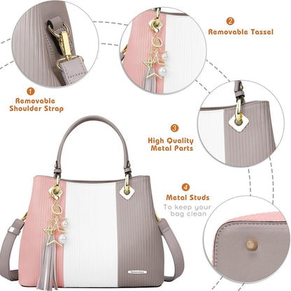 Pomelo Best Damen Handtasche gemustert