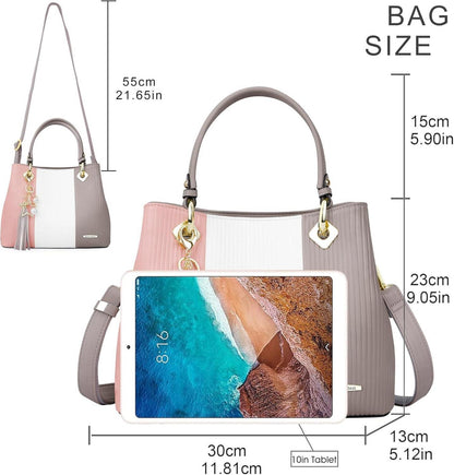 Pomelo Best Damen Handtasche gestreift Umhängetasche multifunktional