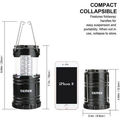 LED Campinglampe 2er Set Ultrahell Outdoor Zusammenklappbar