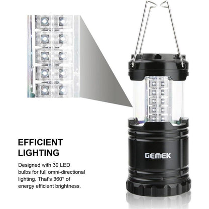 LED Campinglampe 2er Set Ultrahell Outdoor Zusammenklappbar