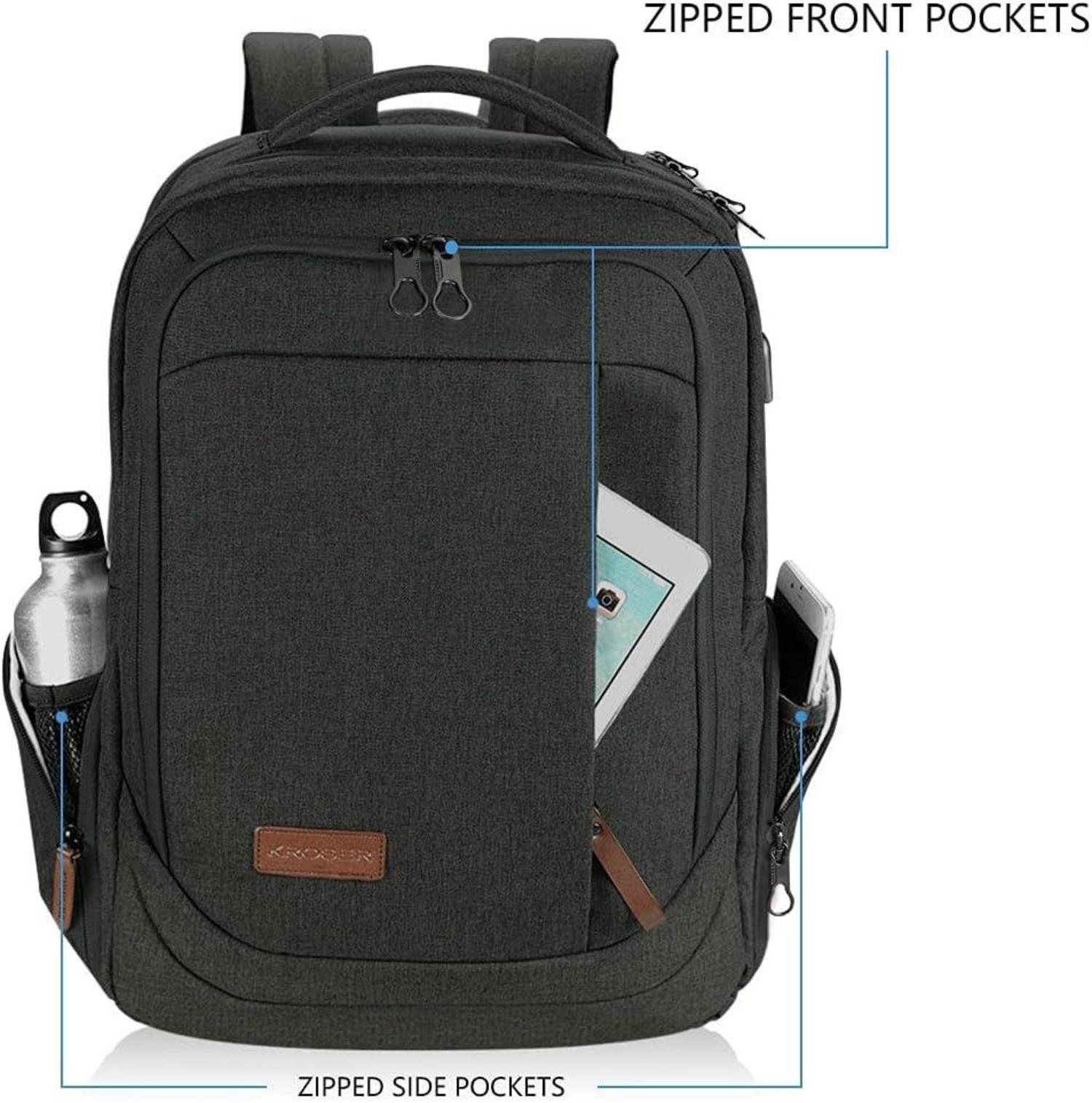 KROSER Laptop Rucksack 17,3 Zoll Wasserabweisend