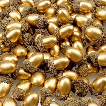 Künstliche Eicheln Goldene Eichel 50er Set für Haus Küche