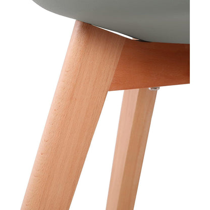 2 Esszimmerstühle Grau, Buche Holzbeine, Retro Design