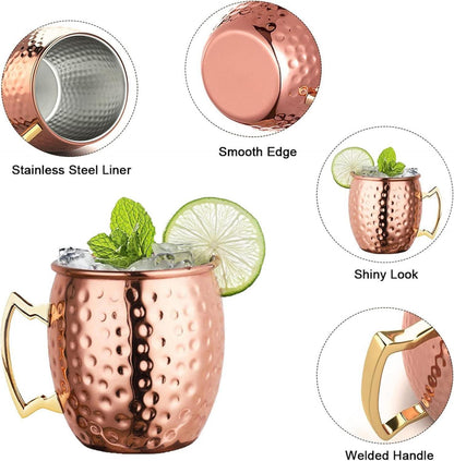 Moscow Mule Kupfer Becher Set 19.5 Oz - 2er Pack