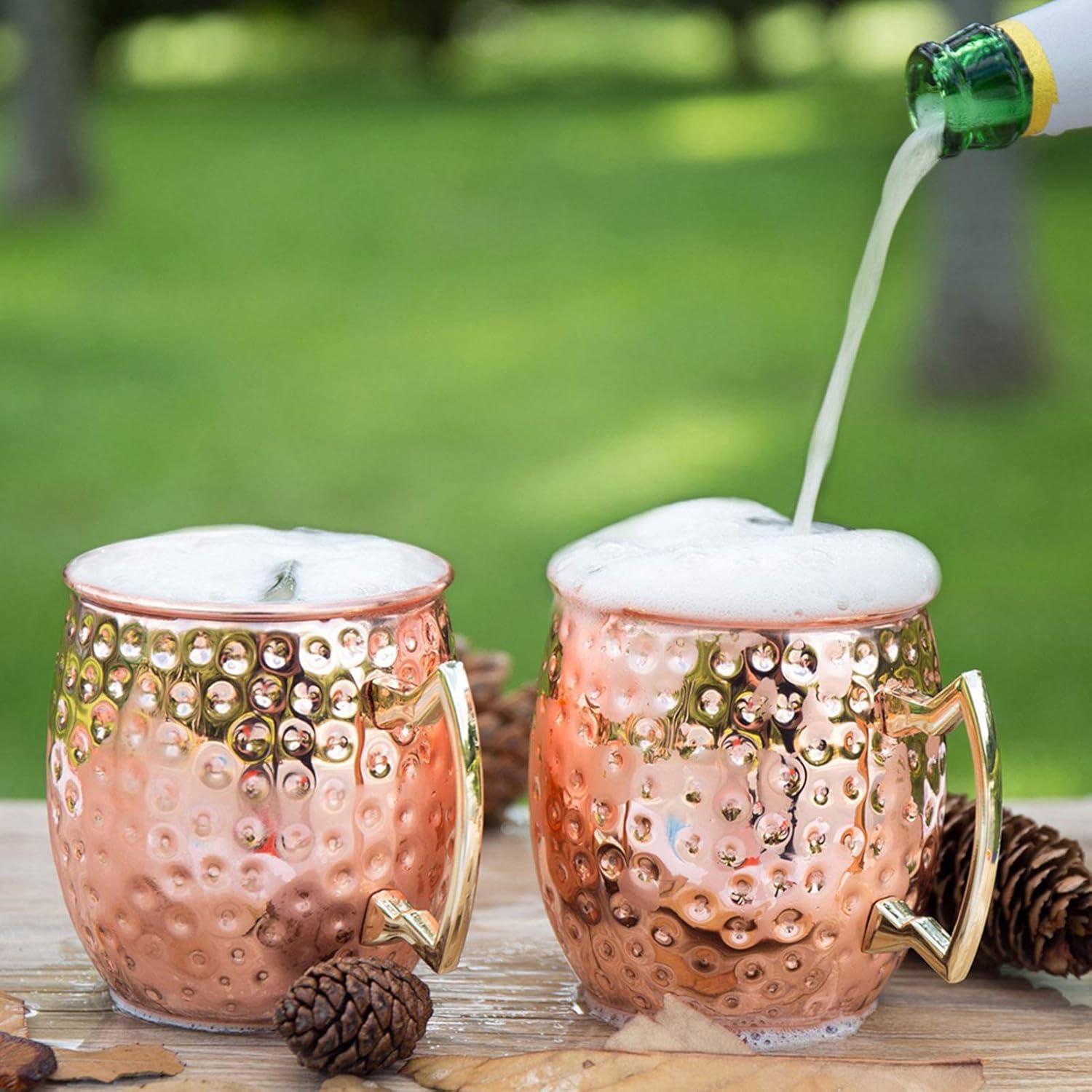 Moscow Mule Kupfer Becher Set 19.5 Oz Cocktail Party Geschenk