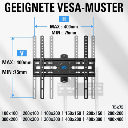 TV Wandhalterung Schwenkbar Neigbar 26-60 Zoll VESA 400x400mm