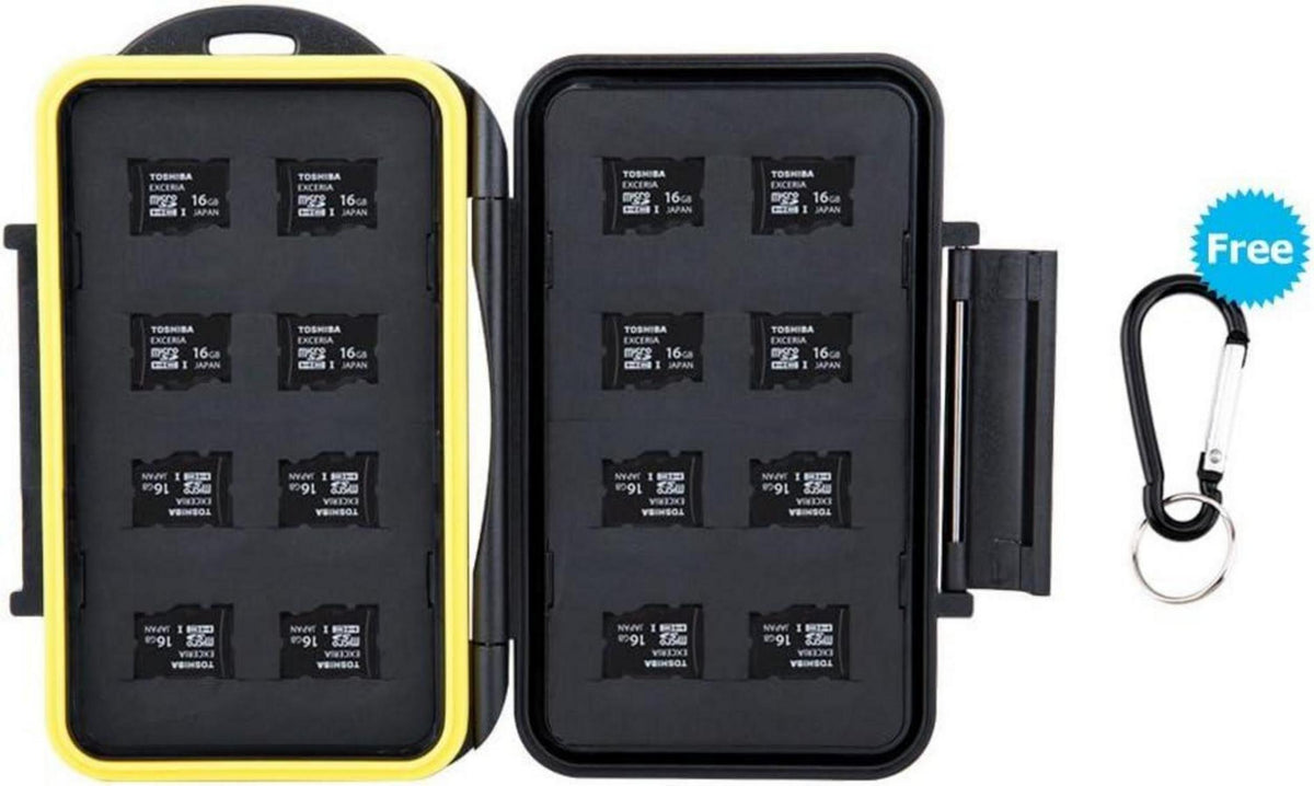 Wasserdichtes Speicherkartengehäuse für 16 Micro SD TF Karten