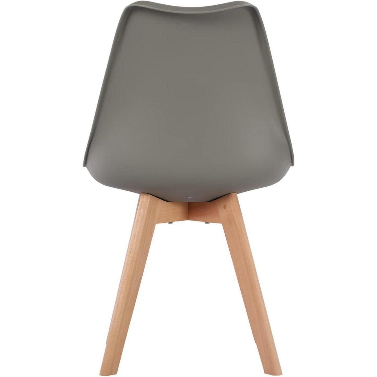Gepolsterte Esszimmerstühle Grau 4er Set Holzbeine Retro