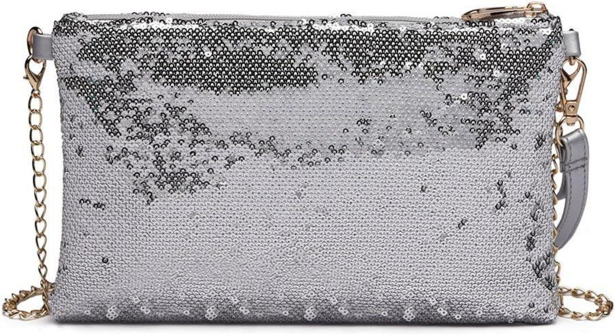 Pailletten Clutch Umhängetasche Damen Party Schultertasche