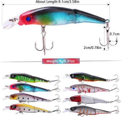 Sougayilang Minnow Angelköder Set 10 Stück für Forelle Barsch Angeln Schwimmköder