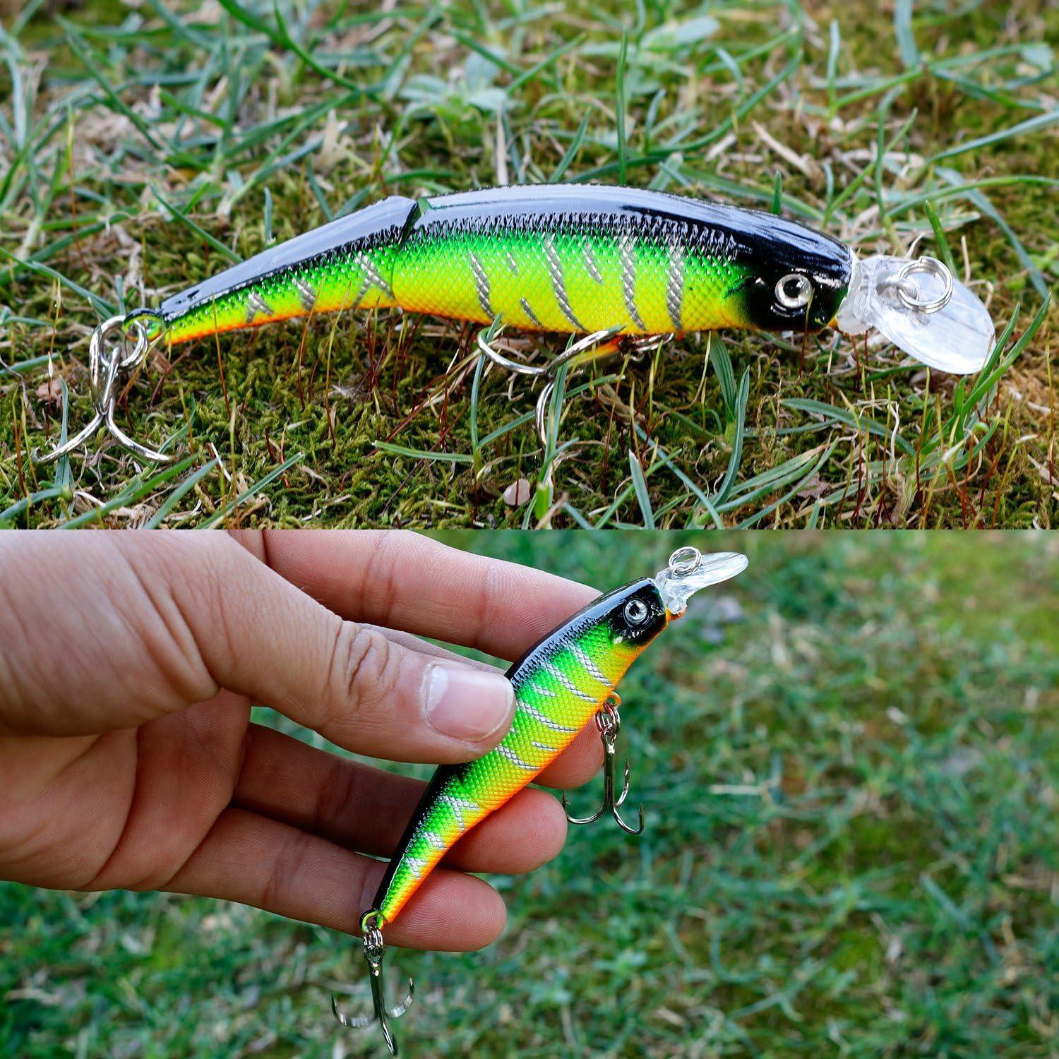 Minnow Angelköder Set harte Köder Forelle Barsch Angeln 10 Stück