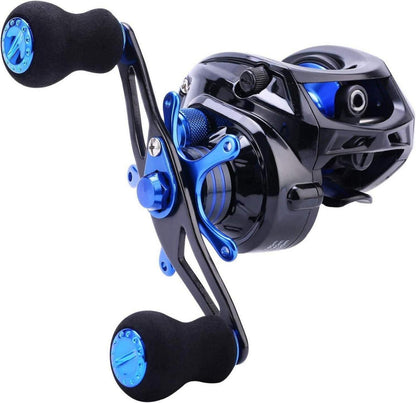 Baitcasting Angelrolle Kohlefaser Kugellager Magnetverschluss