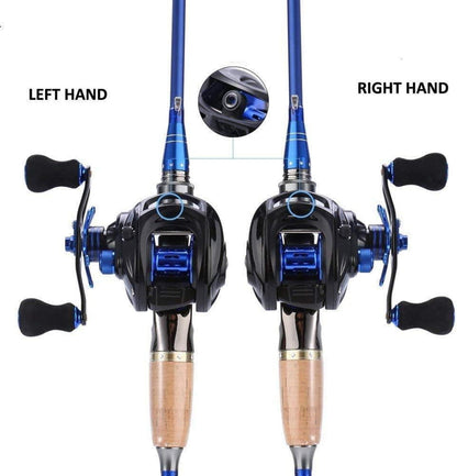 Baitcasting Angelrolle Kohlefaser Kugellager Magnetverschluss