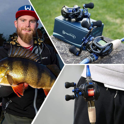 Sougayilang Baitcasting Angelrolle 7.0:1 Carbon Fiber Drag
