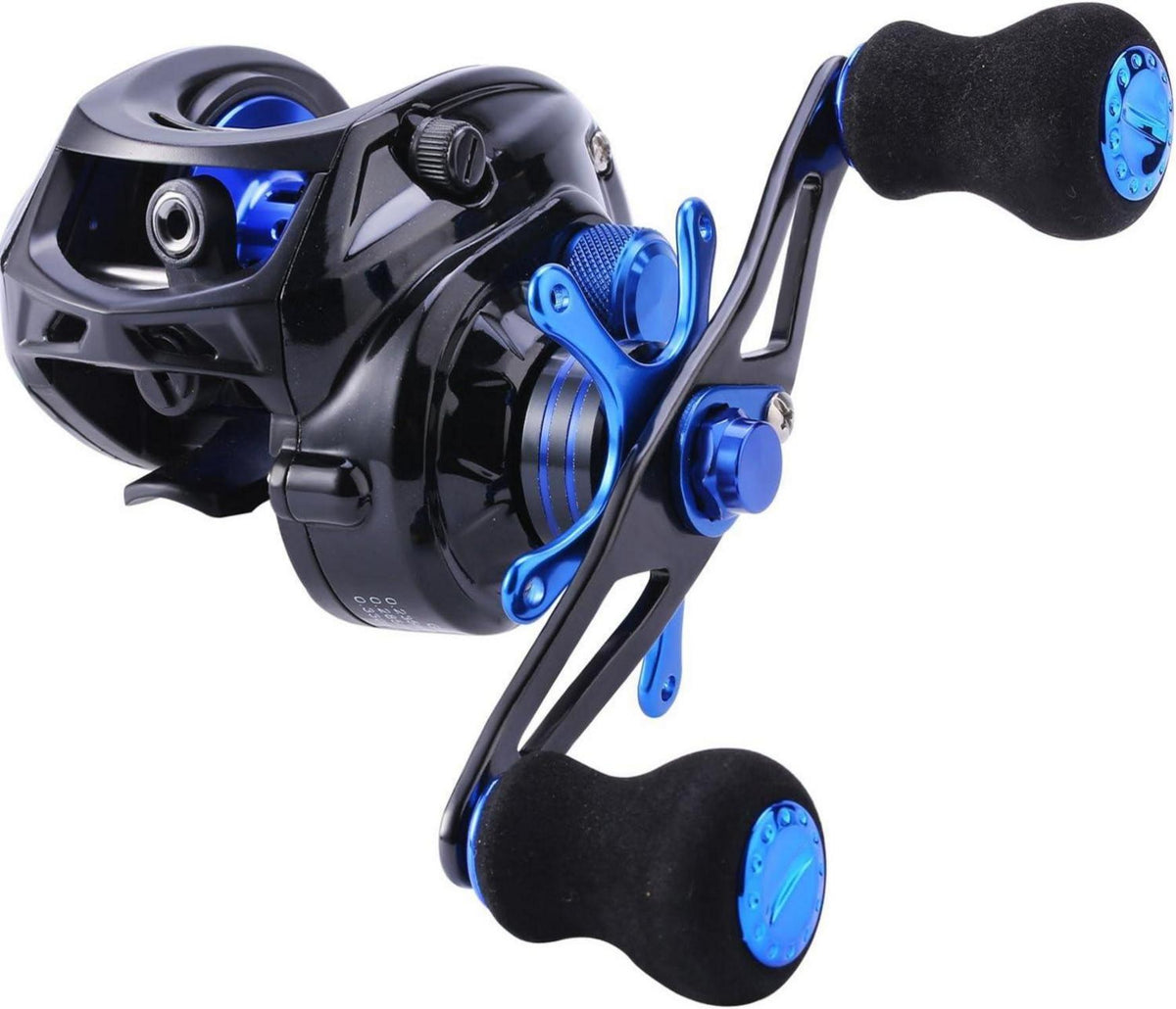 Baitcasting Angelrolle 7.0:1 Carbon Fiber Drag 9+1 Lager Dual Magnetic