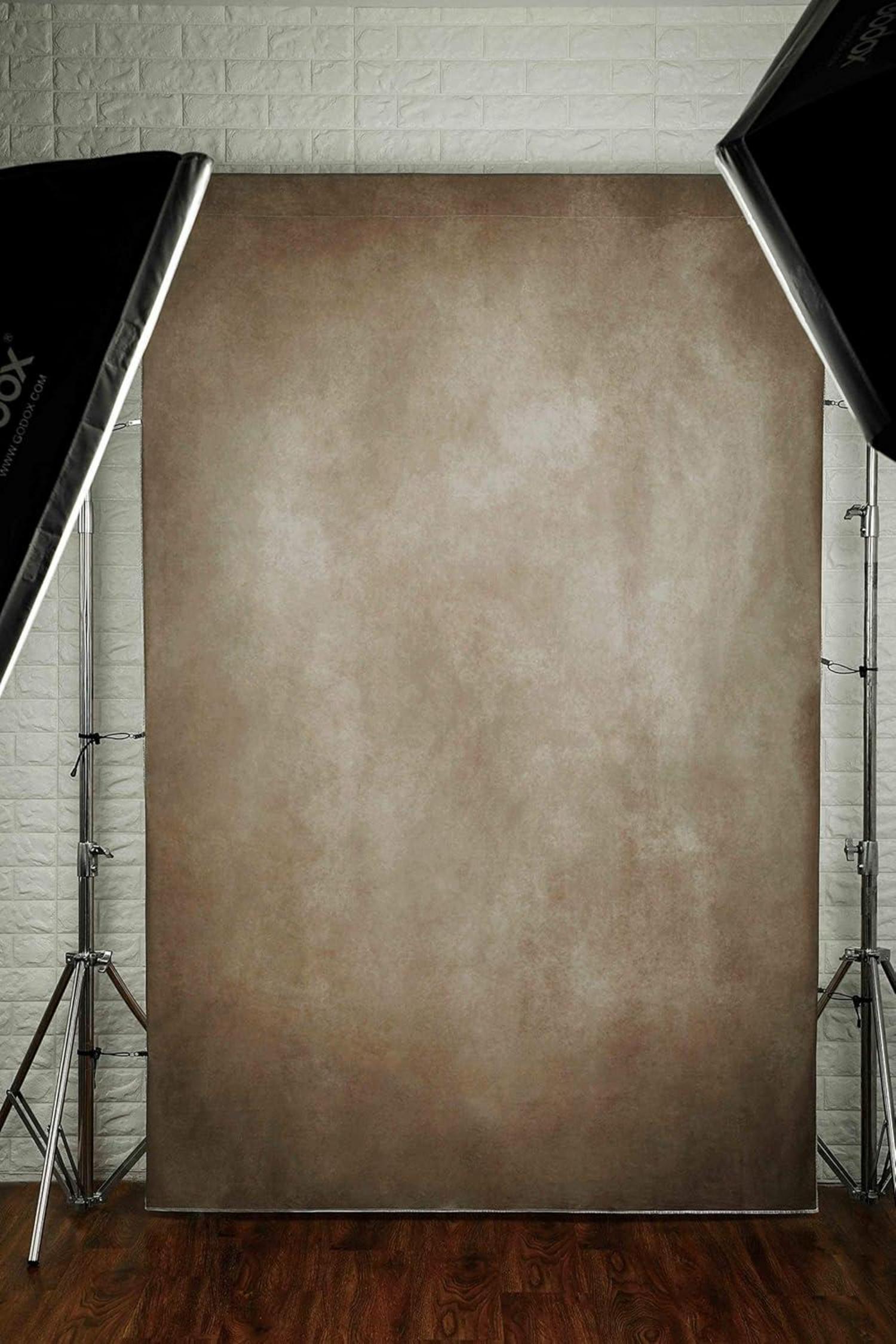 Fotohintergrund Mikrofaser 3x6m Hellbraun Fotokulisse Portrait Baby Hochzeit
