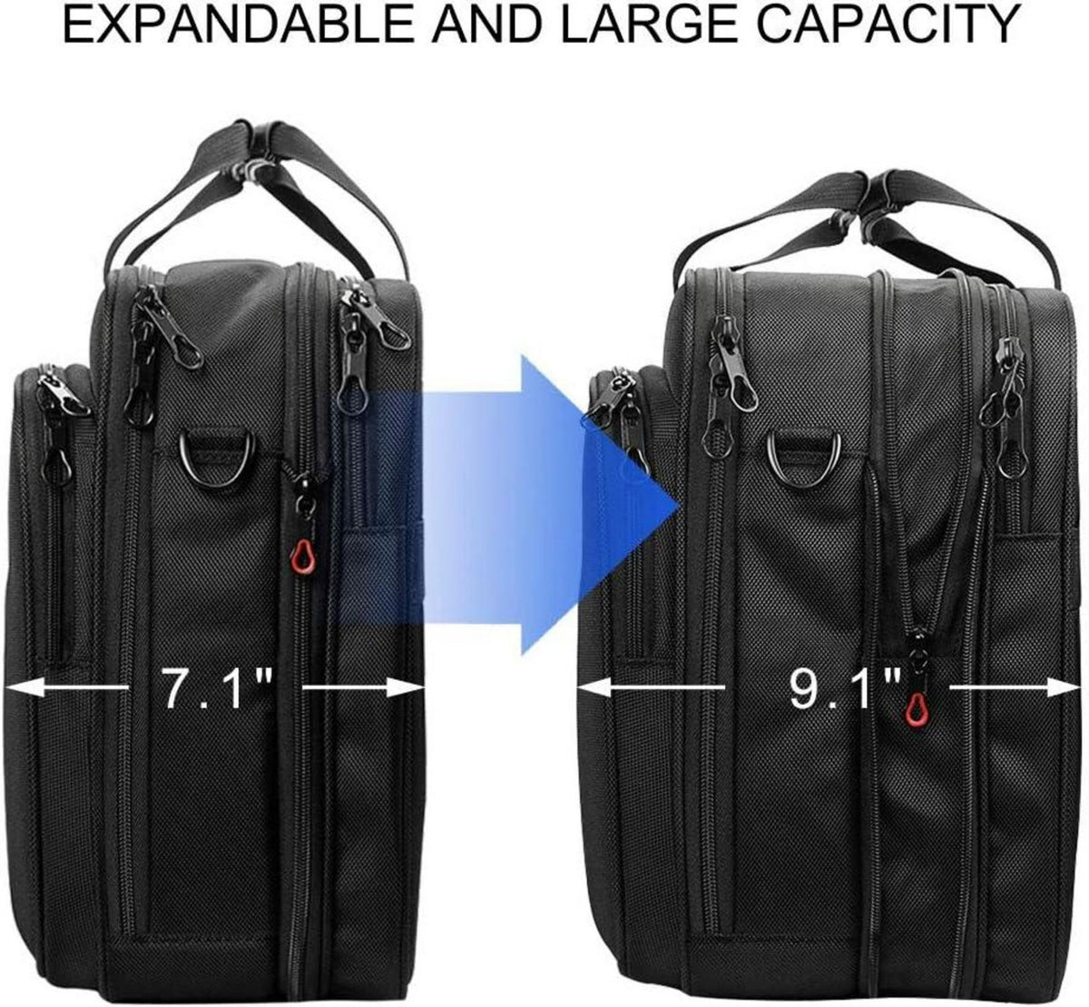 KROSER Laptop Tasche XXL 18.5 Zoll Wasserabweisend Schwarz