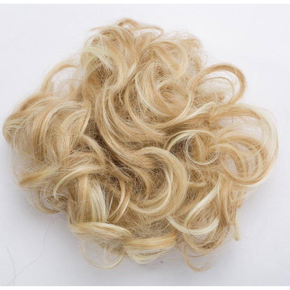 Voluminöser Haargummi Dunkelblond bis Blond - Haarverdichtung